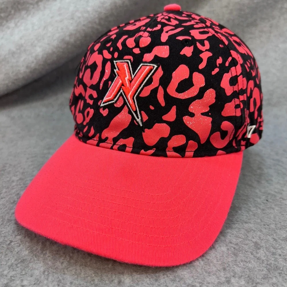 Naturals Lightning Bolt Kids Pink Black 47 Brand Leopard Print Glitter Hat OSFM